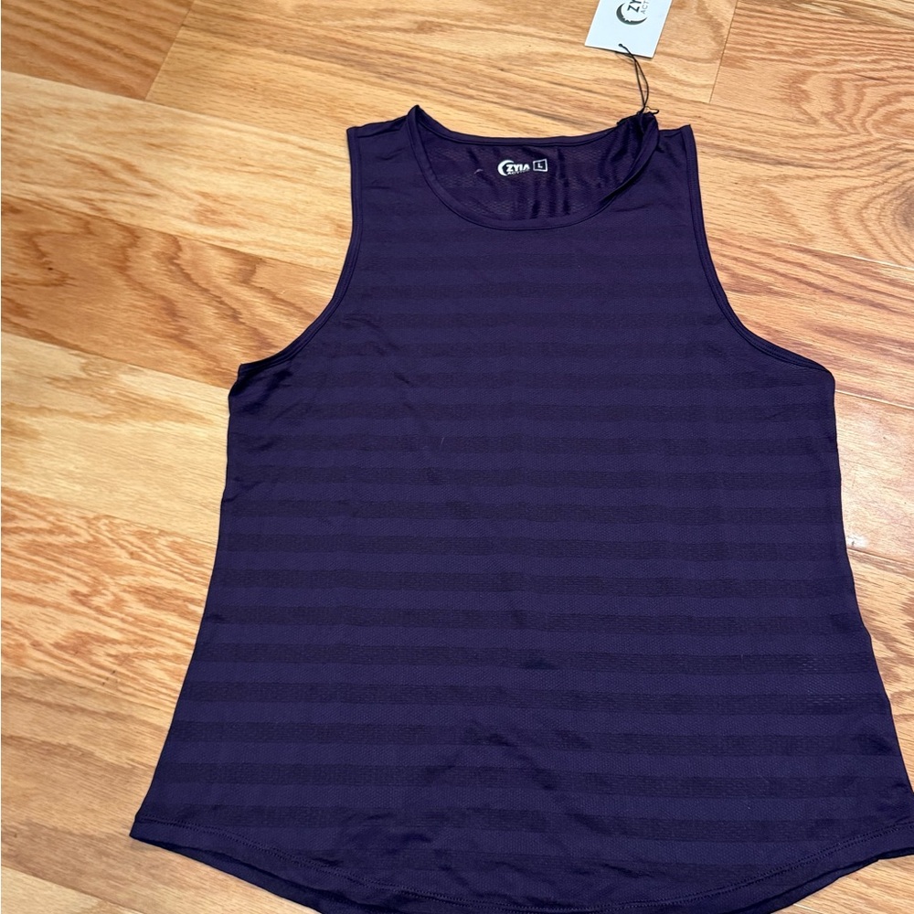 Zyia Active Plum Cubana Muscle Tank - size Large New with Tags